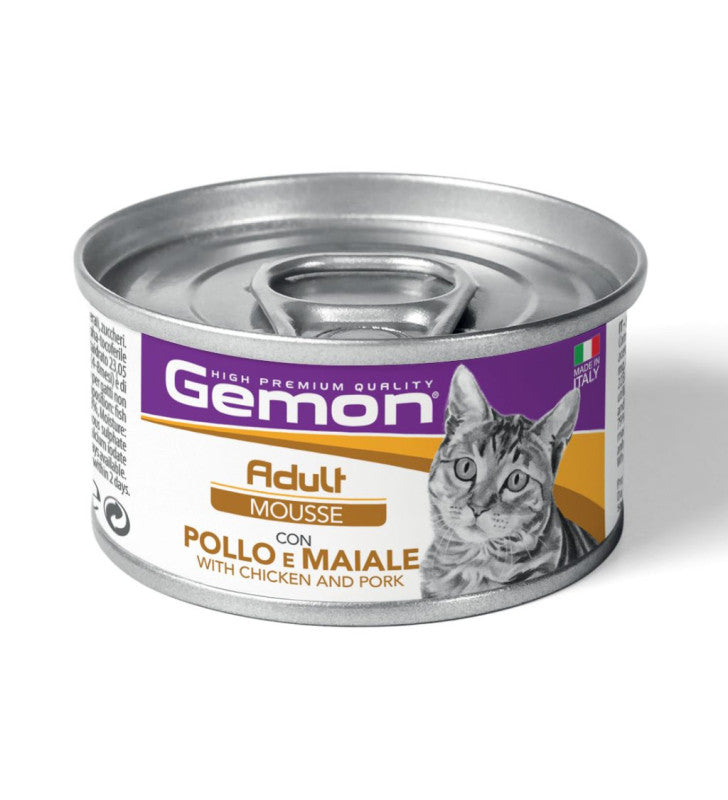 Gemon Gatto Mousse Adult con Pollo e Maiale 85g Gemon Gatto Mousse Adult con Pollo e Maiale 85g